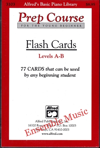 Alfred's Basic Piano Prep Course: Flash Cards, Levels A & B