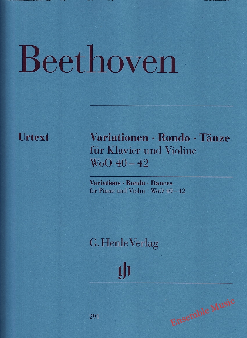 Beethoven Variations. Rondo. Dances for Piano and Violin Wo0