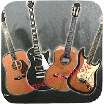 Vinyl Coaster Guitars