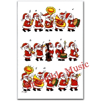 Christmas Card Santa Claus Band