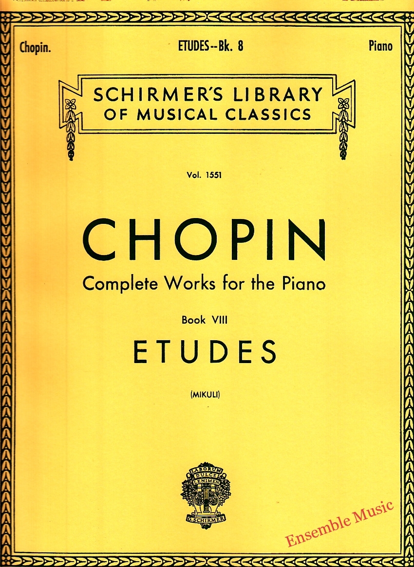 Chopin Complete Works For The Piano Book VIII ETUDES