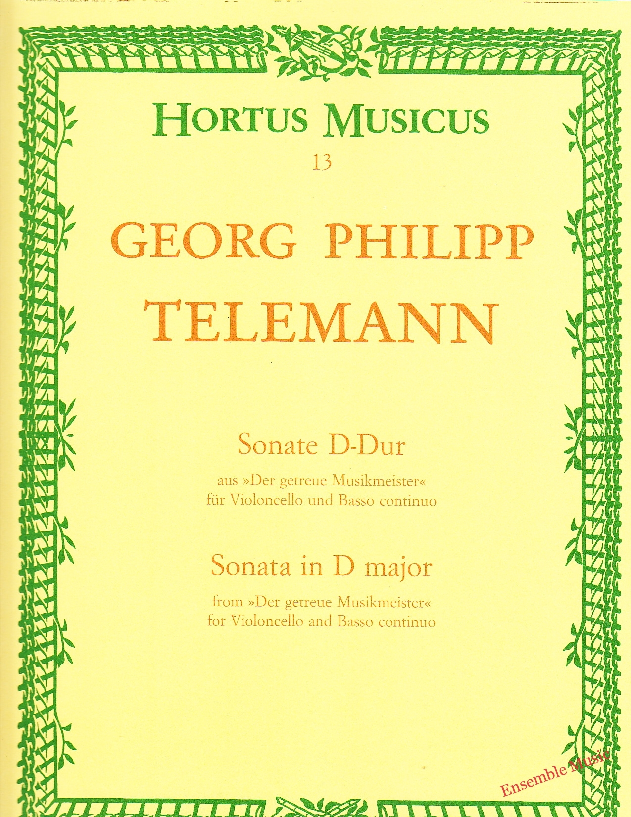 Georg Philipp Telemann Sonata in D Major