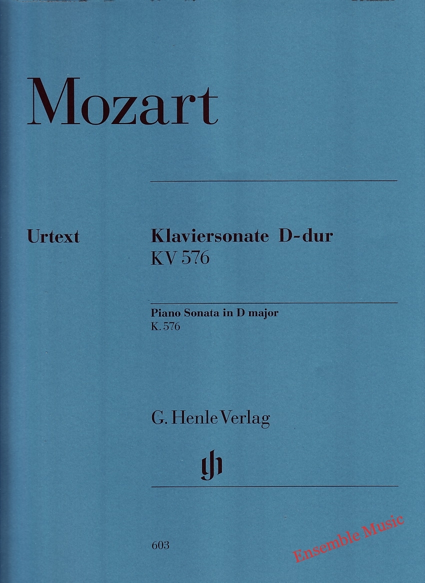 Mozart Piano Sonata in D Major K. 576