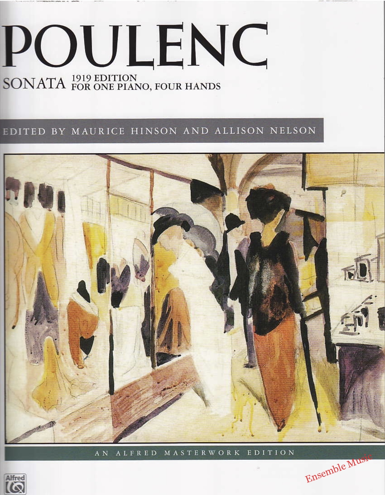 Poulenc Sonata 1919 Edition For One Piano, Four Hands