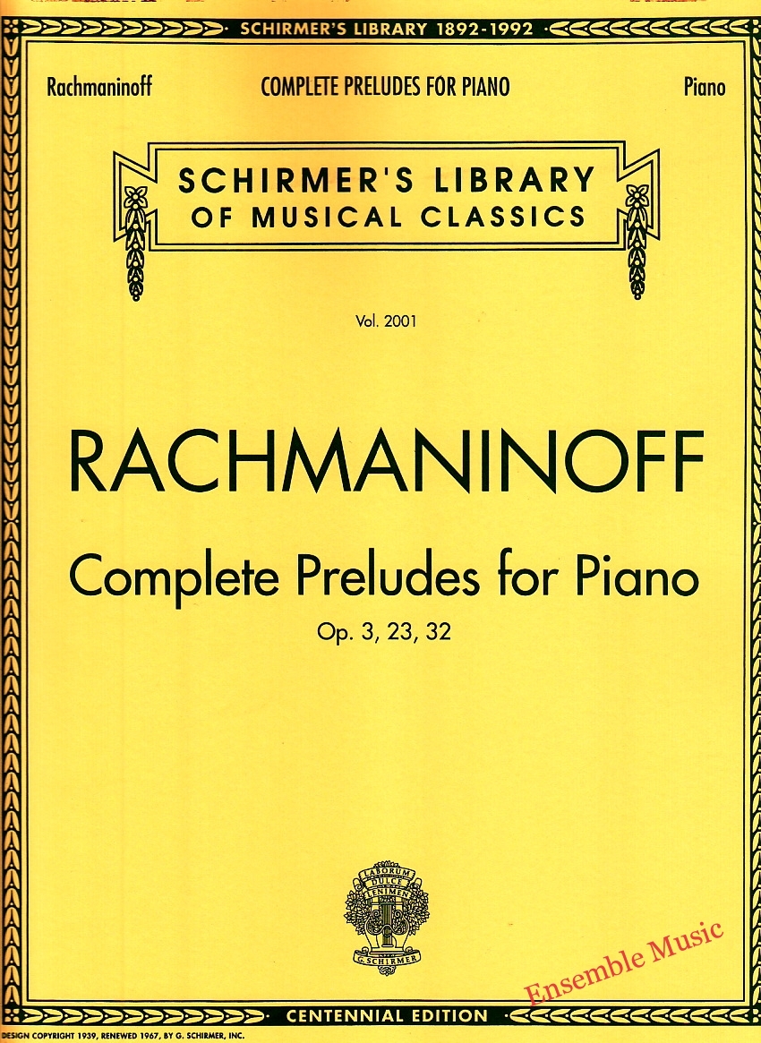 Rachmaninoff Complete Preludes For Piano Op. 3, 23, 32