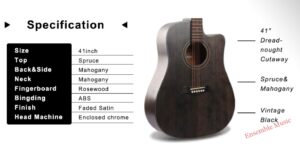 Smiger 41" Acoustic Guitar - Image 5