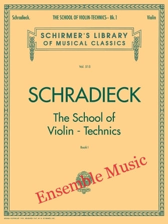 Schradieck Schirmer's Library School of Violin Technics : Book 1