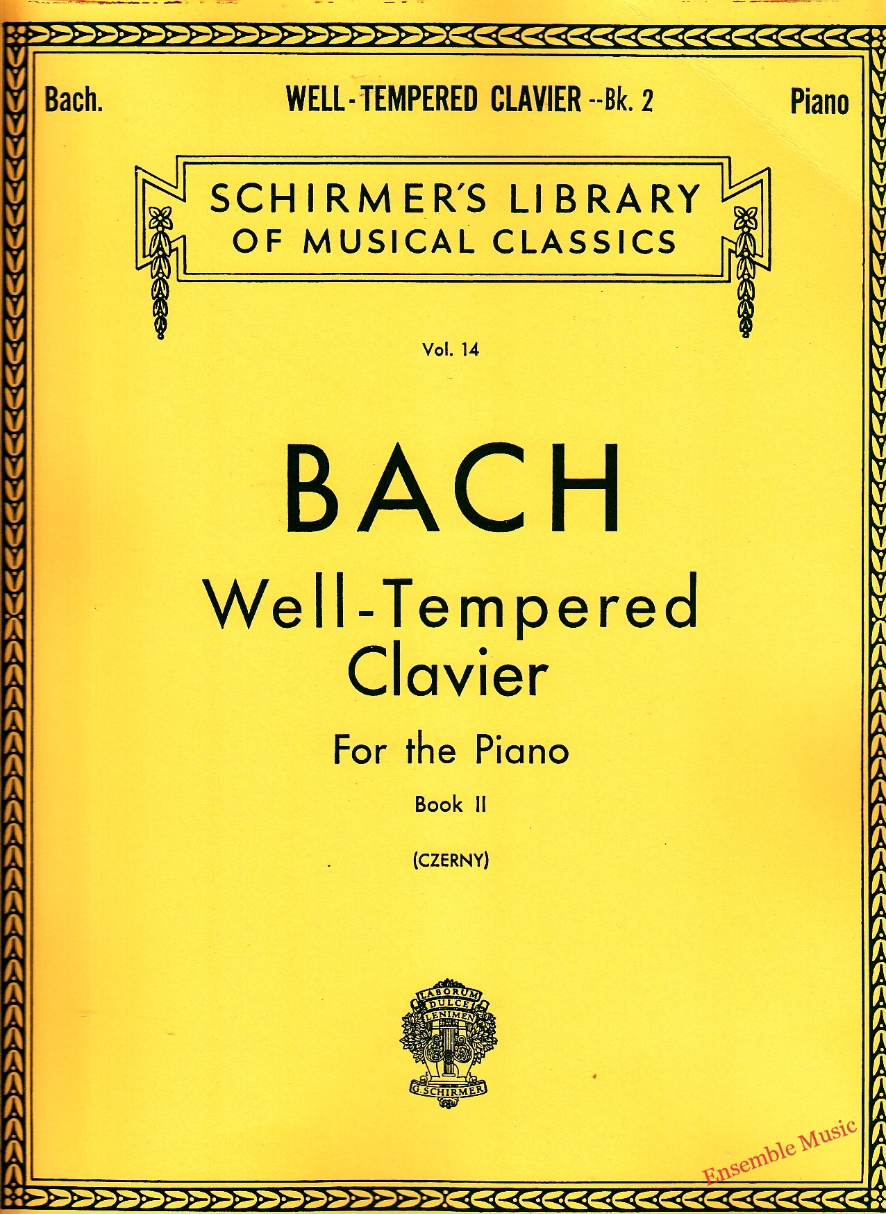 Bach Well-Tempered Clavier For the Piano Book II