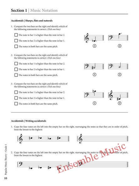 Rockschool Popular Music Theory Workbook Grade 1 โ Ensemble Music