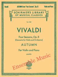 Vivaldi Four Seasons, Op. 8 Autumn (For Violin and Piano)